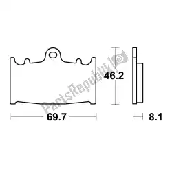 Here you can order the brake pad from Unknown, with part number MCB602CRQ: