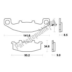 Unknown MCB569SV brake pad - Bottom side