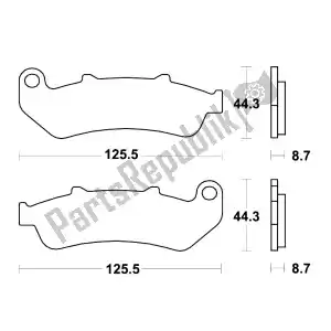 Lucas TRW MCB658SV pastilla de freno - Lado inferior