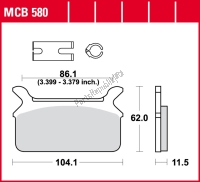 MCB580, Lucas TRW, Remblokken, Nieuw