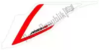 2H000799, Piaggio Group, decalcomania targa carena coda sinistra aprilia rsv zd4rkl00zd4rkl01 1000 2015 2016, Nuovo