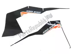 Here you can order the displacement sticker 450exc 09 from KTM, with part number 78008191400: