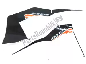 ktm 78008191400 displacement sticker 450exc 09 - Bottom side