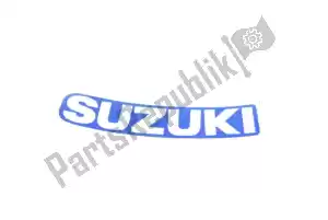 suzuki 6815123K20BHB emblem,"suzuki" (white/blue) - Bottom side