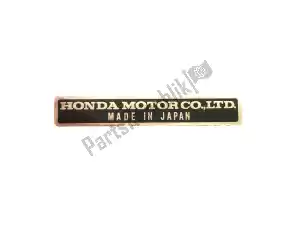 honda 87125041680 plaat, naam - Onderkant