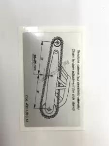 ducati 43313101A chain adjustment sticker - Bottom side