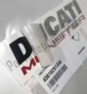 ducati 43819291AW embleem ducati voor wit - Midden