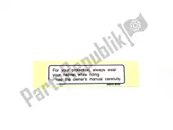 Here you can order the label, drive from Honda, with part number 87560MZ0670: