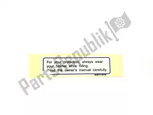 Honda 87560MZ0670 label, drive - Bottom side