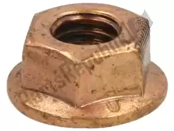 Here you can order the flanged nut from Piaggio Group, with part number 015341: