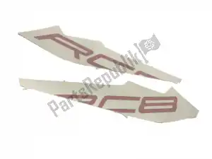 ktm 69308099100 kit de décalcomanie rc8 r blanc 2011 - Face supérieure