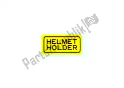 Here you can order the label, helmet holder from Honda, with part number 87511323670: