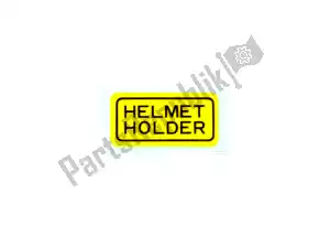 honda 87511323670 label, helmet holder - Bottom side