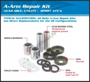 ALL BALLS 501012 a-arm bearing kit - Left side