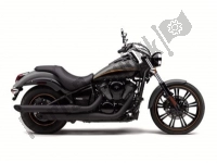 Alle originele en vervangende onderdelen voor uw Kawasaki VN 900 Vulcan Custom 2019.