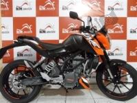 Alle originele en vervangende onderdelen voor uw KTM 200 Duke WH W O ABS B D 15 Europe 2015.