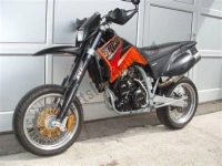 Todas as peças originais e de reposição para seu KTM 625 SC Super Moto Europe 2002.