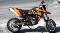 Tutte le parti originali e di ricambio per il tuo KTM 640 LC4 Supermoto Black Australia United Kingdom 2006.