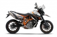 Alle originele en vervangende onderdelen voor uw KTM 990 Supermoto Orange Australia United Kingdom 2009.