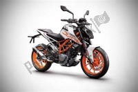 All original and replacement parts for your KTM 390 Duke,white-CKD 17 2017.