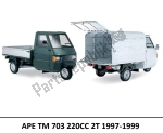 Optionen und zubehör für die Piaggio APE 220 P 703-P 703V FL2 TM - 1997