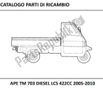 Réglage pour le Piaggio APE 420 703V Diesel/classic Diesel TM - 2014