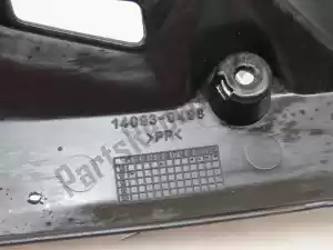 Kawasaki 140930488 radiator guard fairing, black - Left side