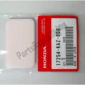 Honda 17254KAZ000 filtro, filtro de ar secundário - Lado inferior
