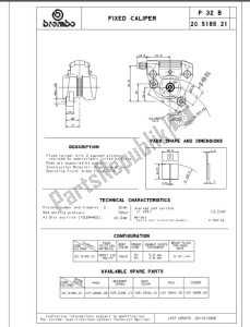 brembo 20518521 brake caliper - Lower part