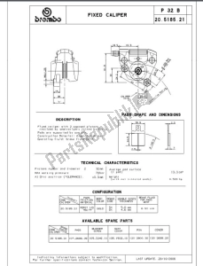 brembo 20518521 brake caliper - Upper part