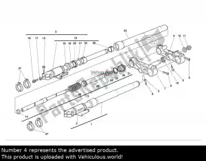 ducati 34110171b te de fourche superieur - Côté droit