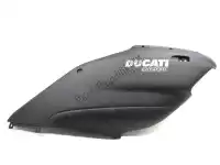 48011481AK, Ducati, zijkuip, mat zwart, links Ducati S Supersport 620 1000 900 i.e Sport Carenata Nuda SS, NOS (New Old Stock)