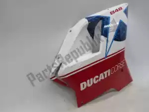 Ducati 48032293A carenado lateral, blanco, azul, rojo, derecho - Lado izquierdo