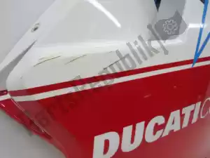 Ducati 48032293A carenado lateral, blanco, azul, rojo, derecho - Lado derecho