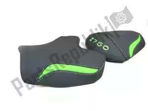 Kawasaki 5306663066a saddle, black green - Left side