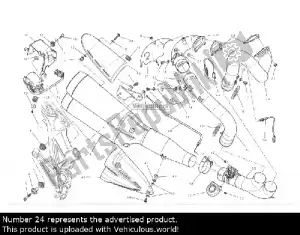 ducati 57012881a tubo di scarico, testa orizzontale - Lato superiore