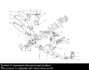 ducati 57110961a exhaust bend for upper silencer - Upper part
