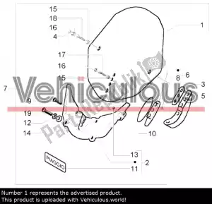 piaggio 577102 upper windscreen - Middle