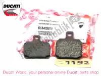 61340381A, Ducati, Pastillas de freno Ducati Multistrada 999 Streetfighter Hypermotard Multistrada DS Panigale Desmosedici Monster 749 MH 1198 848 1200 999 1100 1000 848 796 1199 749 900 1198  S SP RR E  Evo Evo Corse Edition Sport Touring Sport Pikes Peak Tricolore Dark Evo Corse SE Evo Dark, Usado