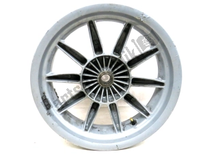 aprilia 666323 rear wheel, gray, 14 inch, 3.75 j, 10 spokes - Bottom side