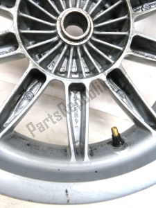 aprilia 666323 rear wheel, gray, 14 inch, 3.75 j, 10 spokes - Left side