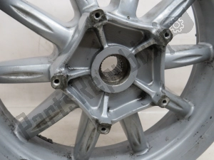 aprilia 666323 rear wheel, gray, 14 inch, 3.75 j, 10 spokes - Middle