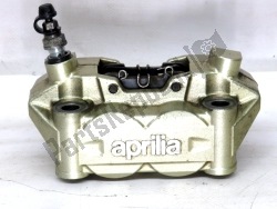 Aprilia 851724, Pinça, amarelo / bronze, frente, freio dianteiro, esquerdo, 4 pistões, OEM: Aprilia 851724