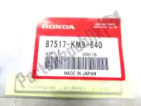 87517KM9640, Honda, label, fr. uwaga na widelec honda cbr vfr xrv 600 750 1000 1986 1987 1988 1989 1990 1991 1992, Nowy