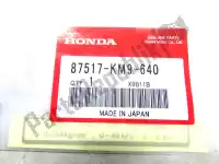 87517KM9640, Honda, Etiqueta, fr. cuidado de garfo honda cbr vfr xrv 600 750 1000 1986 1987 1988 1989 1990 1991 1992, Novo