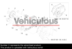 aprilia AP0220342 aandrijfas z = 17 - Onderste deel