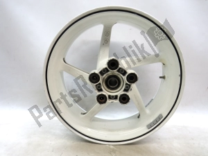 aprilia AP8108676 rear wheel, white, 17, 6.00, 5 - Bottom side