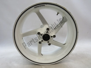 aprilia AP8108676 rear wheel, white, 17, 6.00, 5 - Upper part