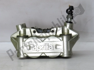 aprilia AP8133841 bremssattel, gelb / bronze, vorderseite, vorderbremse, rechts, 4 kolben - Unterseite