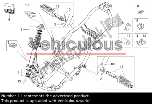 aprilia AP8135975 voetsteunen - Onderste deel